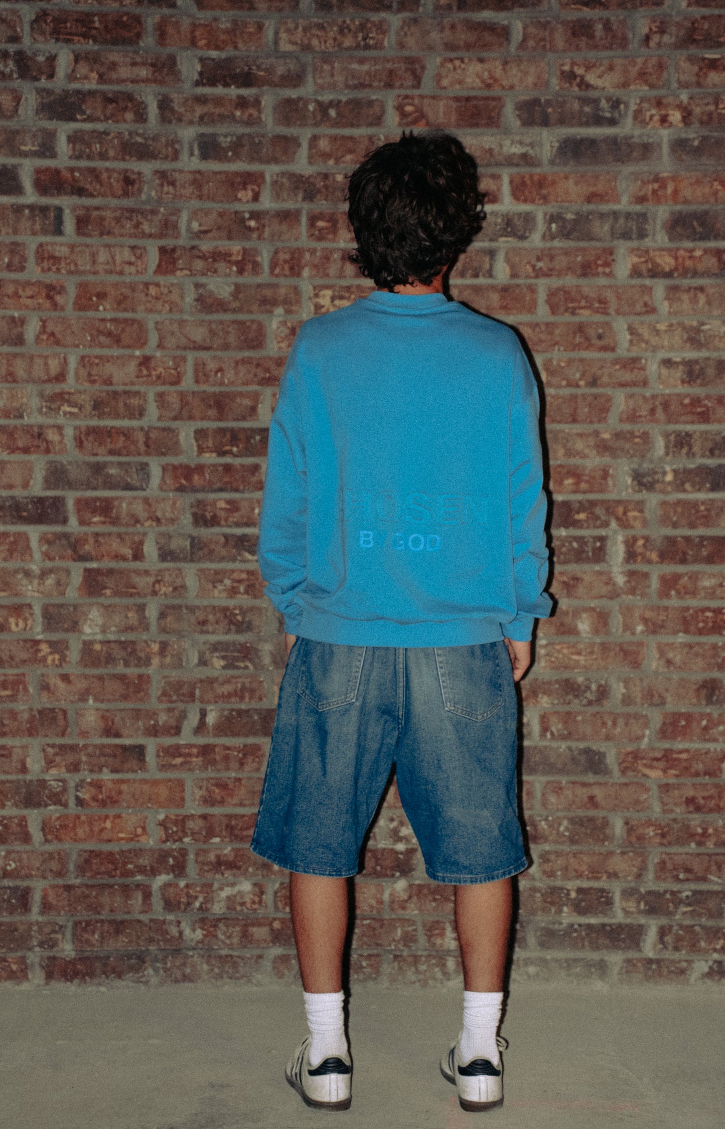 BLUE "CHOSEN BY GOD" CREWNECK