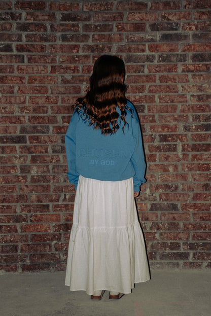 BLUE "CHOSEN BY GOD" CREWNECK